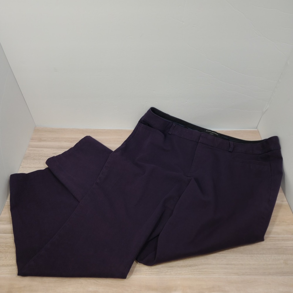 BANANA REPUBLIC Sloan Fit Women Purple(Grape) Ankle Pants Sz 14 Stretch Casual - Picture 7 of 9